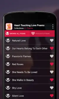 Heart Touching Love Poems Screen Shot 1