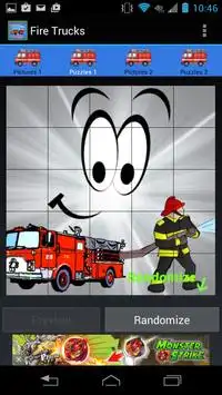 Fire Truck Puzzles for Kids Screen Shot 0