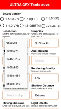 ULTRA GFX Tools 2021 - Launcher & Optimizer Screen Shot 1