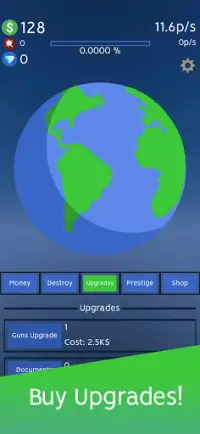 Destroy Earth IDLE Screen Shot 1