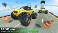 Grand Taxi Monster Truck Driving Stunt Racing Game Screen Shot 2