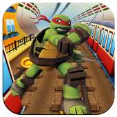 the Subway Ninja Turtle adventure run and jump