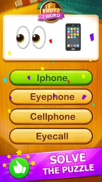2 Emoji 1 Word-Emoji word game Screen Shot 0