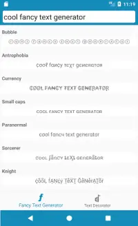 Cool Fonts - Font Generator Screen Shot 0