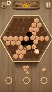 Wooden Hexagon Fit: Hexa Block Puzzle Screen Shot 4