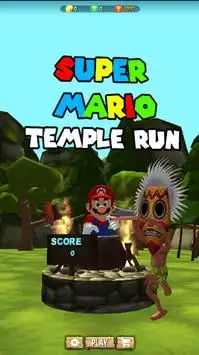 Super Subway MARIO - Gold Temple Surf Run Screen Shot 0