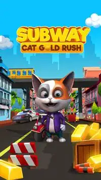 Subway Cat Gold Rush Screen Shot 7