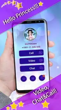 Ice Princess Video and Phone Call Simulator Screen Shot 1