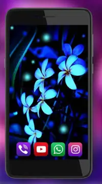 Fantasy Neon Flowers Live Wallpaper Screen Shot 5