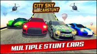 City Sky Climb Car Stunts : New Car Games Screen Shot 1