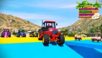 ฟาร์มสัตว์รถแทรกเตอร์: ซูเปอร์ฮีโร่เกมขับรถ Screen Shot 3
