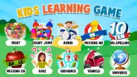 बच्चों के लर्निंग गेम्स - बच्चों में शैक्षिक Screen Shot 1