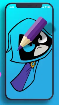 Teen Titans Coloring Go Cartoon game Screen Shot 2