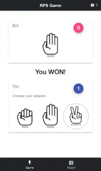 Rock Paper Scissors - RPS Game Screen Shot 1