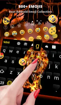 Fire Lion Wallpaper + Keyboard Screen Shot 2