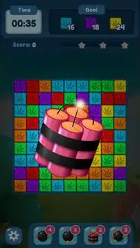Weed cube blast 420 Marijuana match 2 puzzle game Screen Shot 2