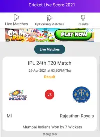 Cricket live score 2021 Screen Shot 1