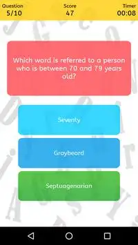 Vocabulary Quiz Screen Shot 1