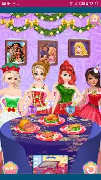 Disney Princesses Christmas Dinner Screen Shot 1