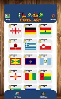 Flags of the World Pixel Art - Color by Number Screen Shot 3