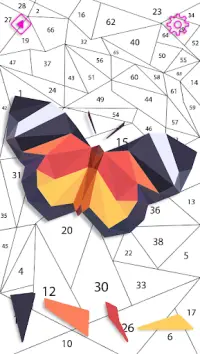 Butterfly Polygon Puzzle By Number Screen Shot 3