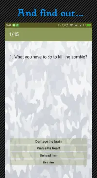 Zombie Quiz Screen Shot 1