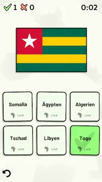 Länder Afrikas -Quiz: Karten, Hauptstädte, Flaggen Screen Shot 1