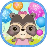 Kẹo Raccoon: Balloons Pop