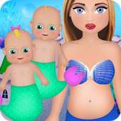 mermaid baby twins games