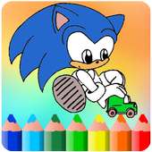 How to color Sonic (Sonic Coloring Game)