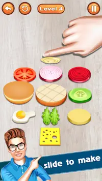 Burger Making: Puzzle Screen Shot 2