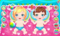 Newbown twins baby game Screen Shot 2