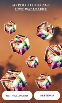3D Photo Cube Live Wallpaper Screen Shot 3