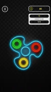 Fidget spinner neon brilho joke app Screen Shot 2