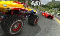 पागल कार बनाम राक्षस दौड़ 3 डी Screen Shot 1