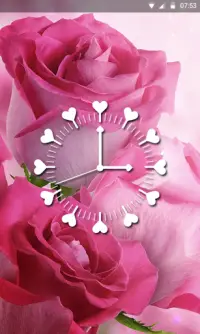 Rose Clock Live wallpaper Screen Shot 3