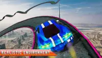 Car Stunts Racing: Impossible Track Rooftop Rider Screen Shot 2