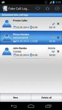 Fake Call Log Screen Shot 3