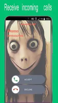 Top Creepy Momo Fake Call And Video Chat 2020 Screen Shot 0