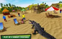 hongerige krokodil aanval 3D: nieuwe spellen 2019 Screen Shot 0