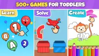 Toddler games: Puzzles, Balloon pop, Learn ABC Screen Shot 0
