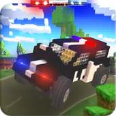 Blocky Car Police : Hill Racer