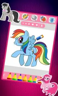 my pony coloring little rainbow fans Screen Shot 2