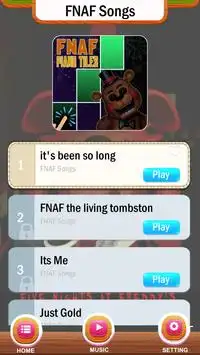 🐻 FNAF Piano Songs 👻 Piano Tiles Game Screen Shot 0