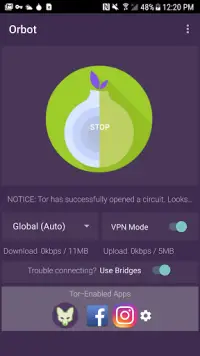 Orbot Прокси в комплекте с Tor Screen Shot 0