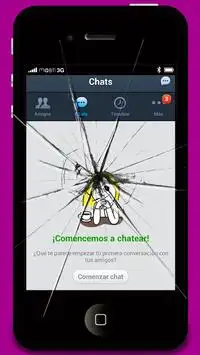 broken or cracked smartphone screen prank Screen Shot 1