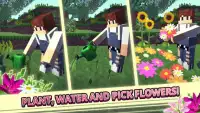 フラワーファームクラフト：女の子のための庭の装飾ゲーム Screen Shot 0