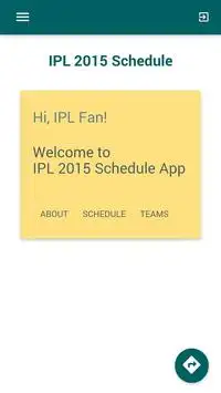Schedule for IPL 2015 Season 8 Screen Shot 1