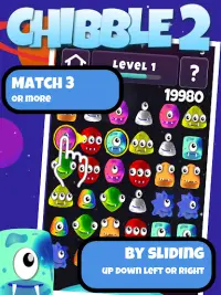 Chibble 2: Match3 Fun Jelly Aliens Puzzle Game Screen Shot 0