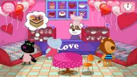 Yemek oyunları: Valentine's cafe for Girls Screen Shot 0